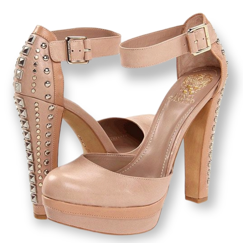 Vince Camuto Nude Studded Pumps Size 7